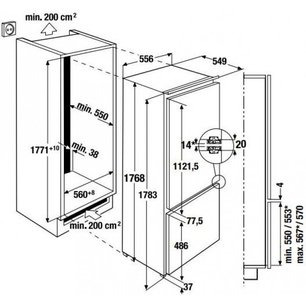 Встраиваемый холодильник Kuppersbusch FKGF 8800.1 фото 2