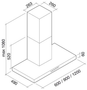 Вытяжка Falmec Plane 120 ix (600) фото 4