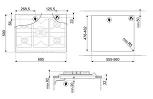 Варочная панель Смег SE70SGH-5 фото 4 Варочная панель Smeg SE70SGH-5 фото 4