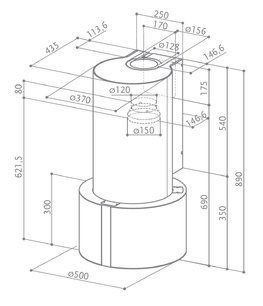Вытяжка Фабер Cassiopea EG8 X/V A50 Active фото 3 Вытяжка Faber Cassiopea EG8 X/V A50 Active фото 3