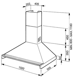 Вытяжка Смег KD150X-2 фото 2 Вытяжка Smeg KD150X-2 фото 2