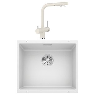 Blanco (мойка SUBLINE 500-U SILGRANIT + FONTAS-S II SILGRANIT белый) фото