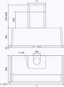 Вытяжка Ilve AM150/BL фото 4
