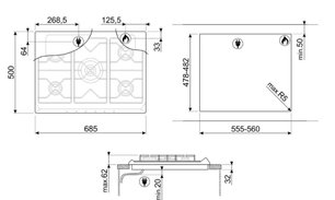 Варочная панель Smeg SR975BGH фото 4