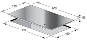 Варочная панель Фулгор Милано FCH 905 ID TS G DWK WH фото 4 Варочная панель Fulgor Milano FCH 905 ID TS G DWK WH фото 4