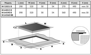 Индукционная варочная панель Кертинг HI 64560 BCG фото 4 Индукционная варочная панель Korting HI 64560 BCG фото 4