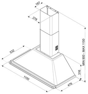 Вытяжка Смег KT110BL фото 2 Вытяжка Smeg KT110BL фото 2