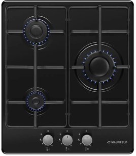 Газовая варочная панель MAUNFELD EGHE.43.3STS-EB фото Газовая варочная панель MAUNFELD EGHE.43.3STS-EB фото