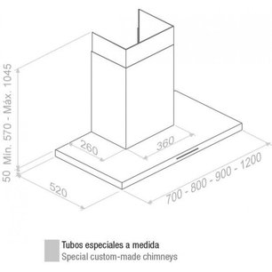 Вытяжка Пандо P-401/80 IX 1050 SEC PLUS фото 3 Вытяжка Pando P-401/80 IX 1050 SEC PLUS фото 3