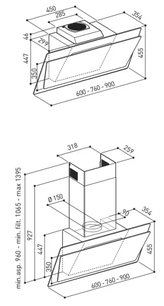 Вытяжка Кертинг KHC 97070 GW фото 2 Вытяжка Korting KHC 97070 GW фото 2