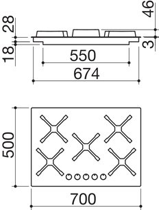 Газовая варочная панель Barazza 1PSP75 фото 3