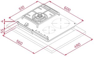Варочная панель Teka HYBRID JZC 63312 ABN BLACK фото 2