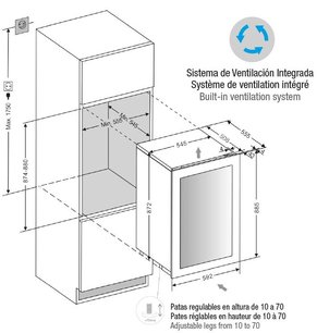 Встраиваемый винный шкаф Pando PVMAVP 88-49CRR фото 3