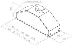 Встраиваемая вытяжка Pando GTI/810 INOX V.1050 ECO SEC PLUS фото 3