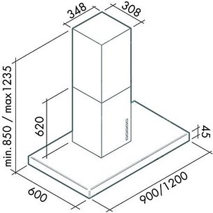 Вытяжка Фалмек Lux isola 90 white (800) ECP фото 3 Вытяжка Falmec Lux isola 90 white (800) ECP фото 3