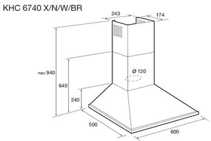 Вытяжка Кертинг KHC 6740 W фото 2 Вытяжка Korting KHC 6740 W фото 2
