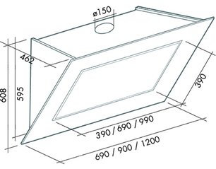 Вытяжка Falmec Quasar 120 Vetro (800) STEC white фото 3