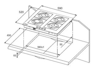 Независимая варочная панель Куперсберг FQ6TG S фото 2 Независимая варочная панель Kuppersberg FQ6TG S фото 2