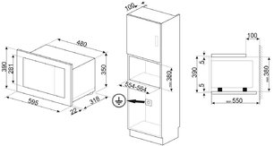 Встраиваемая микроволновая печь Smeg FMI320X2 фото 4