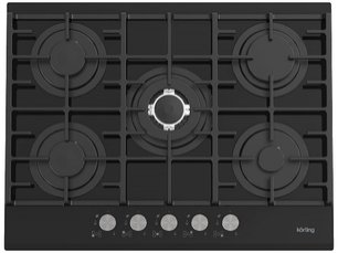 Газовая стеклянная варочная панель Кертинг HGG 7835 CTN фото Газовая стеклянная варочная панель Korting HGG 7835 CTN фото