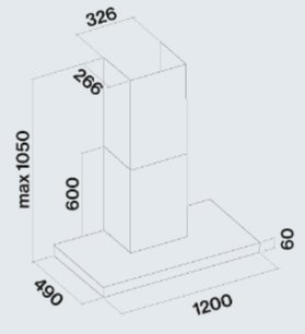 Вытяжка Фалмек PLANE BLACK 120 PLUS фото 2 Вытяжка Falmec PLANE BLACK 120 PLUS фото 2