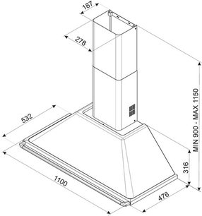 Вытяжка Смег KT110P фото 2 Вытяжка Smeg KT110P фото 2