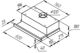 Встраиваемая вытяжка Куперсберг Slimlux II 60 Bronze фото 4 Встраиваемая вытяжка Kuppersberg Slimlux II 60 Bronze фото 4