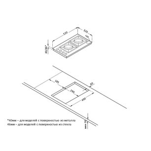 Газовая стеклянная варочная панель Кертинг HGG 3825 CW фото 3 Газовая стеклянная варочная панель Korting HGG 3825 CW фото 3