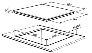Варочная панель Смег SI3644B фото 2 Варочная панель Smeg SI3644B фото 2