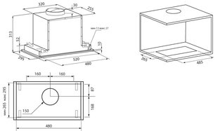 Встраиваемая вытяжка Krona SELINA 600 PRM INOX 3P фото 2 Встраиваемая вытяжка Krona SELINA 600 PRM INOX 3P фото 2