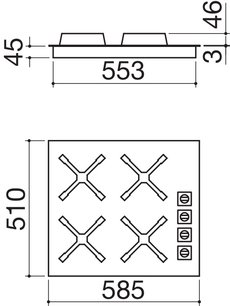Газовая варочная панель Barazza 1PUN64 фото 4