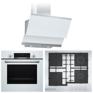 Bosch (варочная панель PNP6B2B92R + духовой шкаф HBF534EW0R + вытяжка DWK065G20T) фото