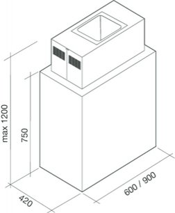 Вытяжка Фалмек Laguna isola 90 vetro (800) Bianca STEC фото 4 Вытяжка Falmec Laguna isola 90 vetro (800) Bianca STEC фото 4