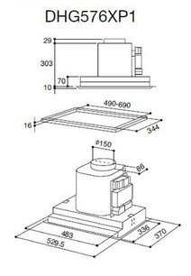 Вытяжка Де Дитрих DHG 576 XP 1 фото 2 Вытяжка De Dietrich DHG 576 XP 1 фото 2