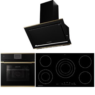 Kuppersbusch (варочная панель KE 9340.0 SR + духовой шкаф BP 6550.0 S4-Airfry + вытяжка DW 9880.0 S4 Gold) фото