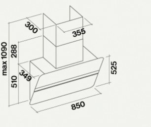 Вытяжка Фалмек Flipper 85 Black Glass (NRS) фото 2 Вытяжка Falmec Flipper 85 Black Glass (NRS) фото 2
