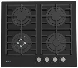 Газовая стеклянная варочная панель Кертинг HGG 6825 CTN фото Газовая стеклянная варочная панель Korting HGG 6825 CTN фото