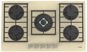 Газовая стеклянная варочная панель Кертинг HGG 9835 CTB фото Газовая стеклянная варочная панель Korting HGG 9835 CTB фото