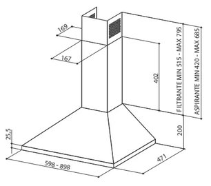 Вытяжка Фабер VALUE PB 4 2L CREAM A60 фото 2 Вытяжка Faber VALUE PB 4 2L CREAM A60 фото 2