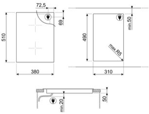 Варочная панель Смег SR975NGH фото 4 Варочная панель Smeg SR975NGH фото 4