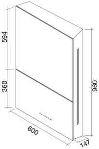 Вытяжка Falmec Ghost 60 (600) P.E black фото 3