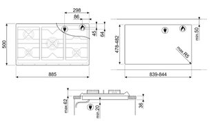Варочная панель Смег SRV896AOGH фото 4 Варочная панель Smeg SRV896AOGH фото 4