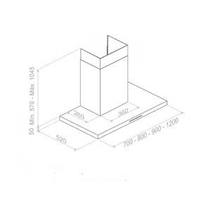 Вытяжка Пандо P-401/120 IX 1250 ECO SEC фото 3 Вытяжка Pando P-401/120 IX 1250 ECO SEC фото 3