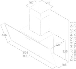 Вытяжка Элика SHIRE WH/A/90 фото 3 Вытяжка Elica SHIRE WH/A/90 фото 3
