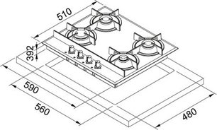 Независимая варочная панель Франке FHCR 604 4G BK C фото 2 Независимая варочная панель Franke FHCR 604 4G BK C фото 2