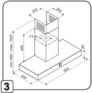 Вытяжка Де Дитрих DHB4974B фото 2 Вытяжка De Dietrich DHB4974B фото 2