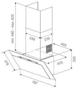 Наклонная вытяжка Куперсбуш DW 8550.0 KSM фото 4 Наклонная вытяжка Kuppersbusch DW 8550.0 KSM фото 4