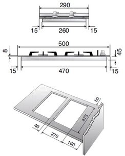 Варио-прибор (ДОМИНО) Илве H30V/ IX фото 2 Варио-прибор (ДОМИНО) Ilve H30V/ IX фото 2