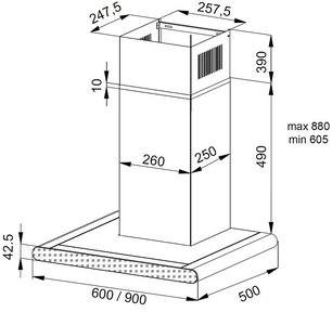 Вытяжка Кертинг KHC 6958 XGN фото 4 Вытяжка Korting KHC 6958 XGN фото 4