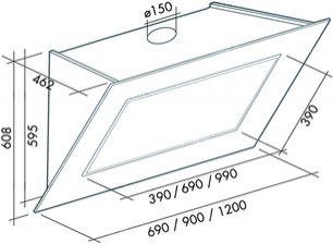 Вытяжка Фалмек Quasar 120 Vetro (800) STEC gray фото 3 Вытяжка Falmec Quasar 120 Vetro (800) STEC gray фото 3